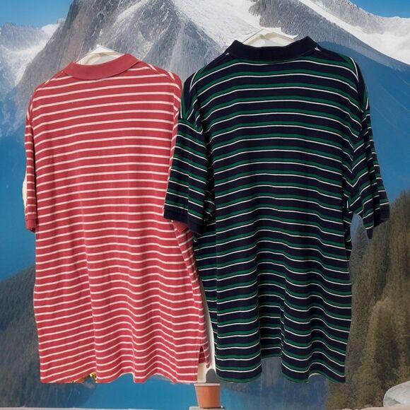 Y2K Polo Ralph Lauren Mens XXL Striped Polo Shirt bundle Small Pony Colorful - Picture 6 of 7
